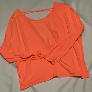 Lucy// deep v back slouch top